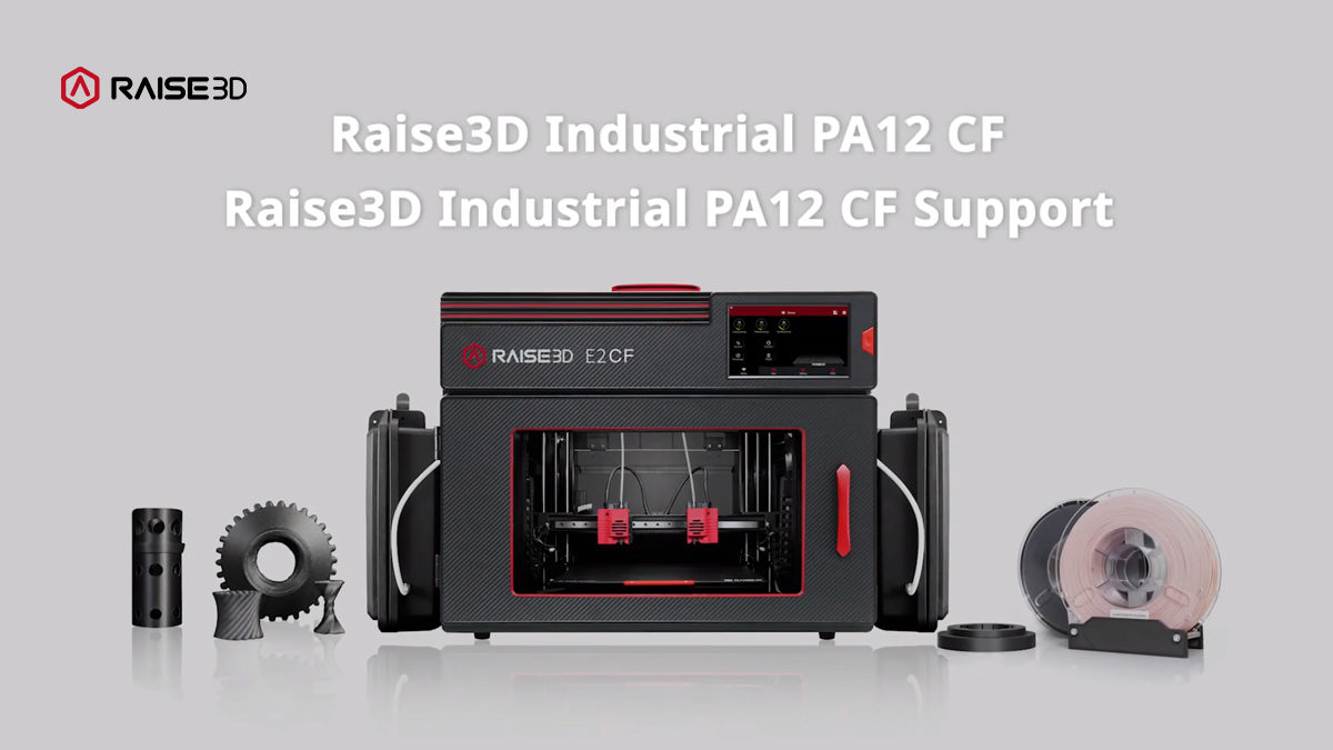 Filaments-PA12CF-Raise3D Industrial PA12 CF Filament and its Support Material