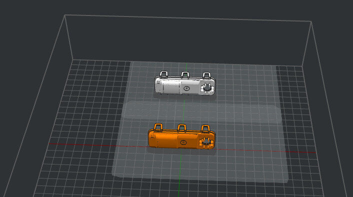 models set to the right nozzle