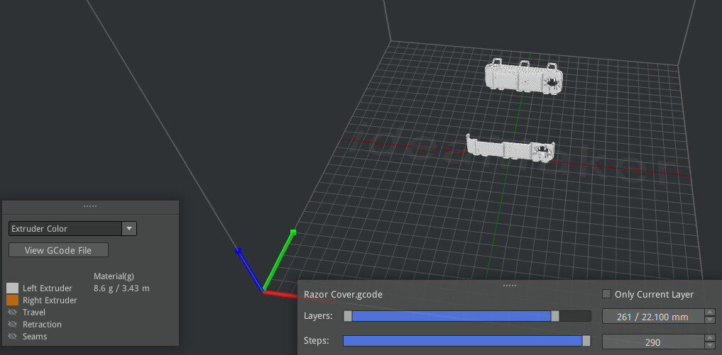 left nozzle is forced to be used
