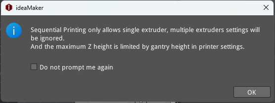 Prompt text adjustment when slicing