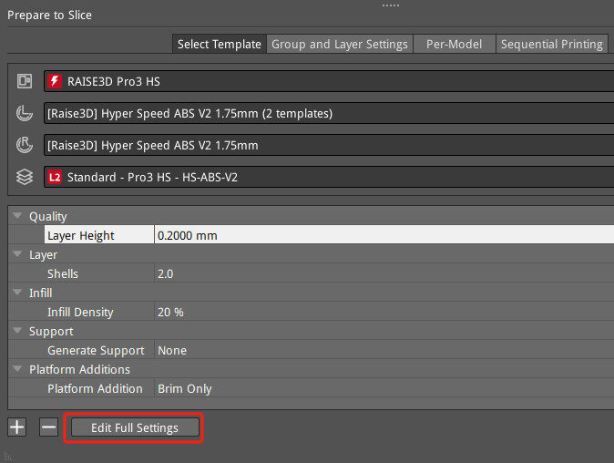 Added a button to the Prepare Slicing panel