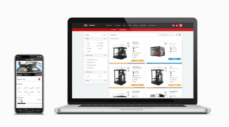 RaiseCloud - a cloud-based 3D printing management platform